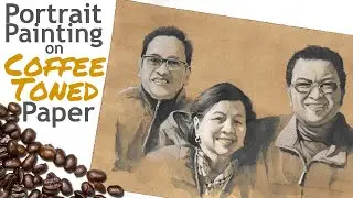 Portrait Painting on Coffee Toned Paper (Time Lapse)
