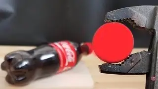 EXPERIMENT Glowing 1000 degree METAL BALL VS COCA COLA