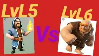 Колдун 5 лвр VS Гигант 6 лвр. Clash of Clans