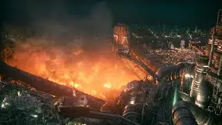 Final Fantasy VII Remake - The Sector 7 Plate Falls 1080p