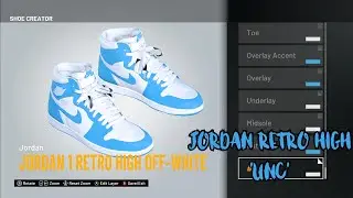 How To Make Jordan 1 Retro High Off White University Unc NBA 2K21