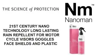 Nanoman Plastic Coating applied to a Motor Cycle Visor