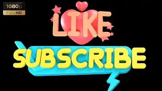 3D | Like and Subscribe | Pop-up animation | Green Screen