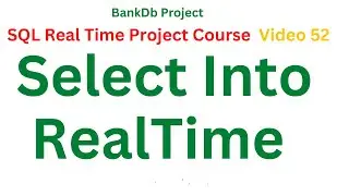 #52 Select Into  in SQL Telugu | SQL Real Time Project Course  in Telugu | SQL Course  in Telugu