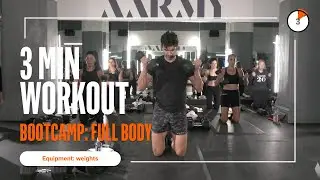 3 MIN FULL BODY WORKOUT - With Weights // AARMY