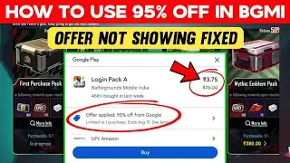 95% Google Play Discount Not Showing in BGMI How to use 95% Google Play Discount in BGMI UC Purchase