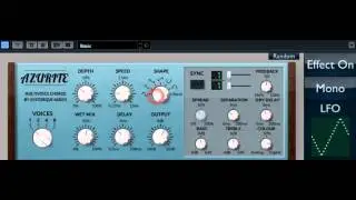 Azurite multi voice chorus || VST free || Guitar test