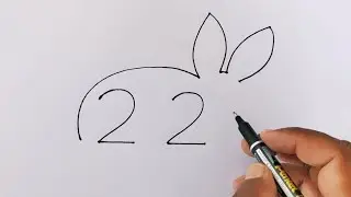 Rabbit Drawing  | Rabbit Drawing From Number 22