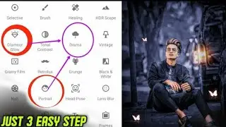 Dark mode Photo Editing Snapseed || Light tone photo editing only 3 Step