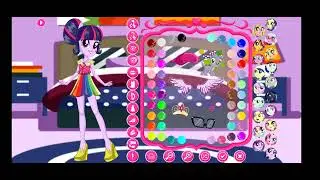 my little pony equestria girls twilight sparkle pijama party dress up game