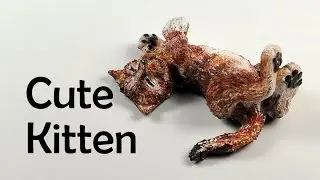 Cute kitten - polymer clay TUTORIAL