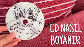 💿 CD Nasıl Boyanır 💿 How To Paint CD Anime 💿Ebrar Yazıcı