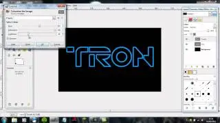 Gimp Tutorial : Tron Text Effect
