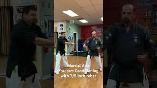 💥Martial Arts Forearm Conditioning with 3/8 inch rebar 