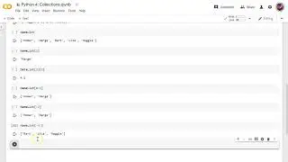 Python: Collections: Lists
