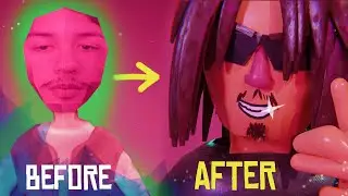 Turning Myself into a 3d Clay Model  in Blender