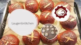 Laugenbrötchen lecker zum Frühstück oder auch als Burger-Bun