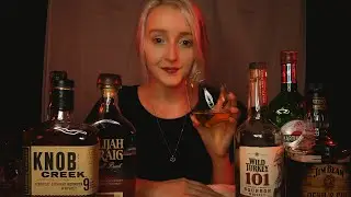 ASMR Whiskey Bourbon Tasting Session | Wild Turkey, Woodford