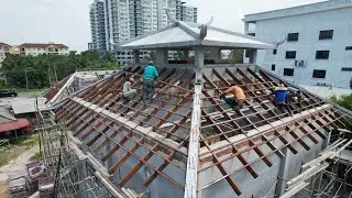 Chengal Timber Roof Rafter Neobalanocarpus Most Famous Timber in Malaysia - Tropical Timber Roof