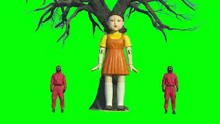 girl in game move her head green screen free use