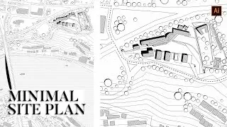 How to Render Minimal & Professional Site Plan Architecture / Illustrator