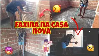 🔴Faxina na casa nova /piso concluído / construindo um sonho 🏡lavei tudo