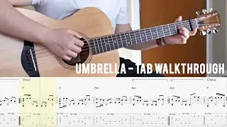 Umbrella - Rihanna // Fingerstyle Tab Walkthrough