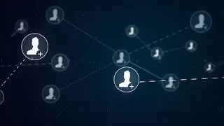 Add Friends Network Icon Link Connection Technology Loop Animation 4K UHD