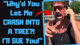 r/EntitledPeople - Idiot 'Karen' CRASHES His Car Into Me! Wants to SUE ME!