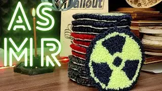RADIATION SIGN 💀⚡☣ PUNCH NEEDLE ASMR ART