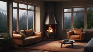 Cozy Fireplace and Gentle Rain | Meditation and Peace During Sleep 🌧️🔥