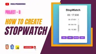 how to create stopwatch using javascript      #javascript #html5 #css #webdevelopment #stopwatch