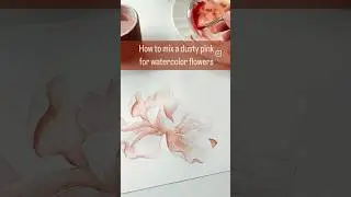 How to mix the perfect dusty pink for watercolor flowers #artandcraft #tutorial #watercolor