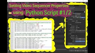 Setting rendering parameters for the blender video sequencer by using python script #1/2