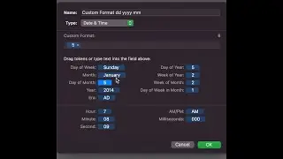 Date Format in Numbers App in Mac