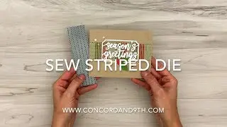 Sew Striped Holiday card