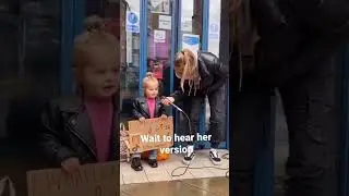 She's too cute 😍 Wait to hear her version🥺❤️ #shorts #singing #busking #acoustic #dancemonkey