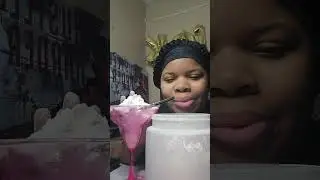 eating chunks and cornstarch powder on TikTok live