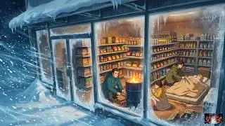 Surviving a Deadly Blizzard in an Abandoned Convenience Store | Ghibli Inspired ASMR