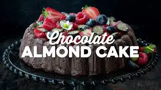 Chocolate Almond Cake (Air Fryer or Oven!) | Supergolden Bakes