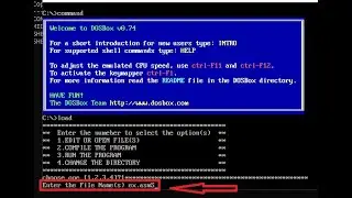 How to take input in dosbox using batch file || how to take input in batch file in dosbox