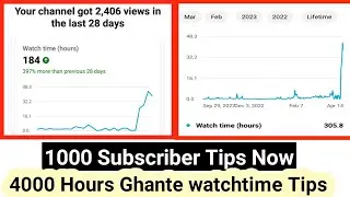 youtube watch time analytics || how to grow YouTube Channel 2023