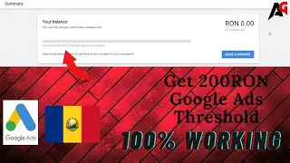 Google Ads Threshold Romania || Get 200 RON Google Ads Threshold || Google Ads Romania || AG Tech