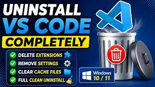How to delete vscode completely in Windows 10/11 PC or Laptop