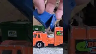 Green and Orange Garbage Trucks Picking Up The Trash l Garbage Trucks Rule #shorts