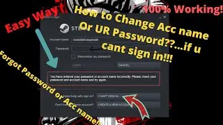 How to Change Account name or Password when Can't Sign in to Steam (Working 100%)