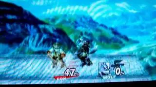 SSBB: Fox vs. Wolf on Custom Stage-Do a Barrel Roll