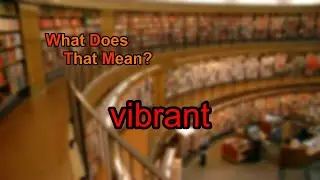 What does vibrant mean?