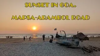 Sunset in Goa. Road Mapsa Arambol (Закат в Гоа. Дорога Мапса-Арамболь).