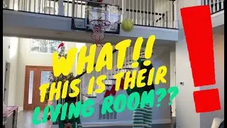 WE INSTALLED A FULL SIZE BASKETBALL GOAL IN OUR LIVING ROOM!! 😱😱